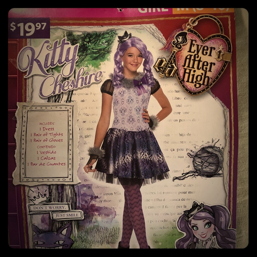Girls Monster High “Kitty Cheshire” outfit